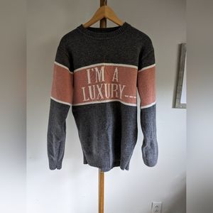 GYLES & GEORGE MEN'S "I'M A LUXURY" SWEATER
